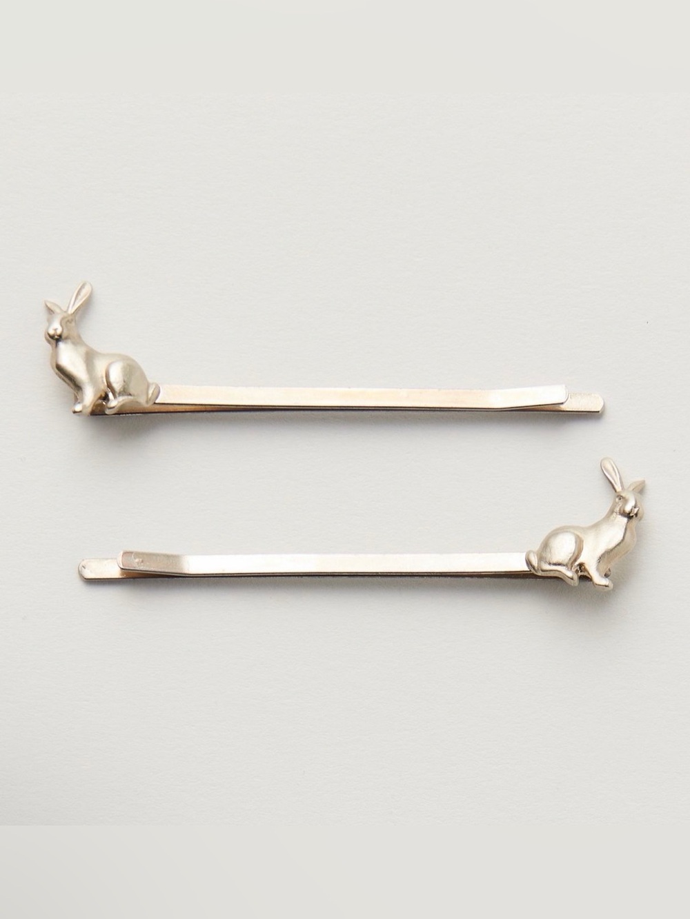 NWT Arc + Bow Sterling Silver Rabbit Novelty Barrettes – Pair of 2